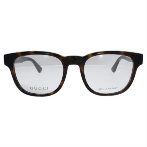Gucci Rectangular Women\'s EyeGlasses Havana Frame GG0764O 002